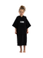 Kids Towelling Poncho - Black