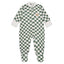 Baby Jersey Sleepsuit - Green Checkerboard