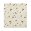 An organic cotton baby swaddle muslin in a peaches print