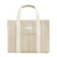 Cotton canvas tote bag by Avery Row in a natural stripe colour and design