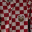 Baby Jersey Sleepsuit - Red Checkerboard