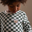 Children's Jersey Pyjamas - Green Checkerboard