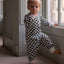 Children's Jersey Pyjamas - Green Checkerboard