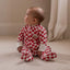 Baby Jersey Sleepsuit - Red Checkerboard