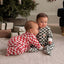 Baby Jersey Sleepsuit - Red Checkerboard