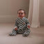 Baby Jersey Sleepsuit - Green Checkerboard